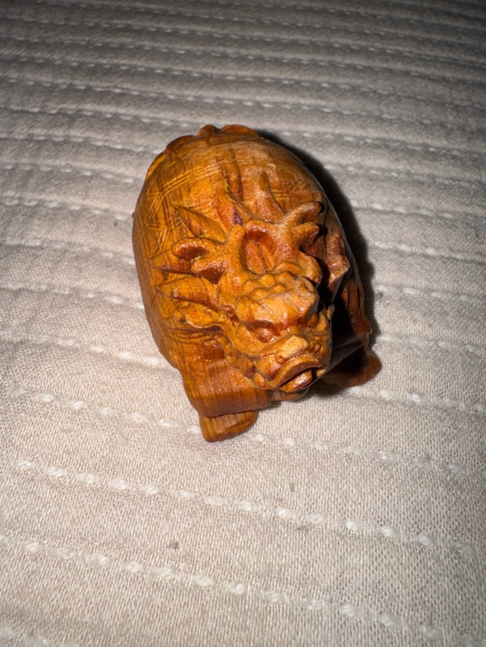 Hand-Carved Wooden Dragon Turtle
